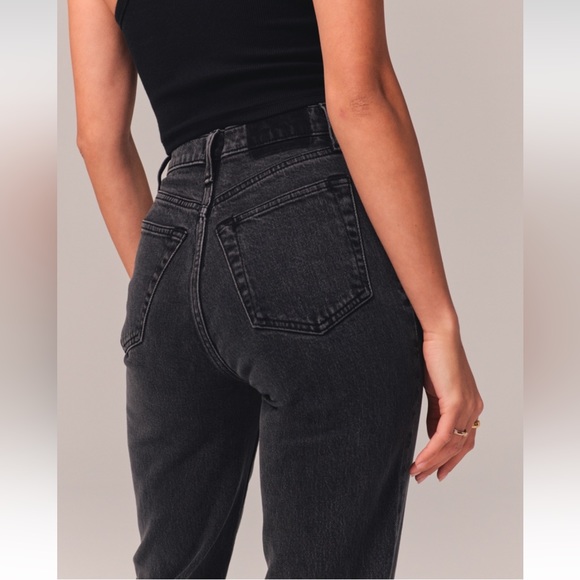 Abercrombie & Fitch Ultra High Rise Straight Leg Jeans - Picture 2 of 3